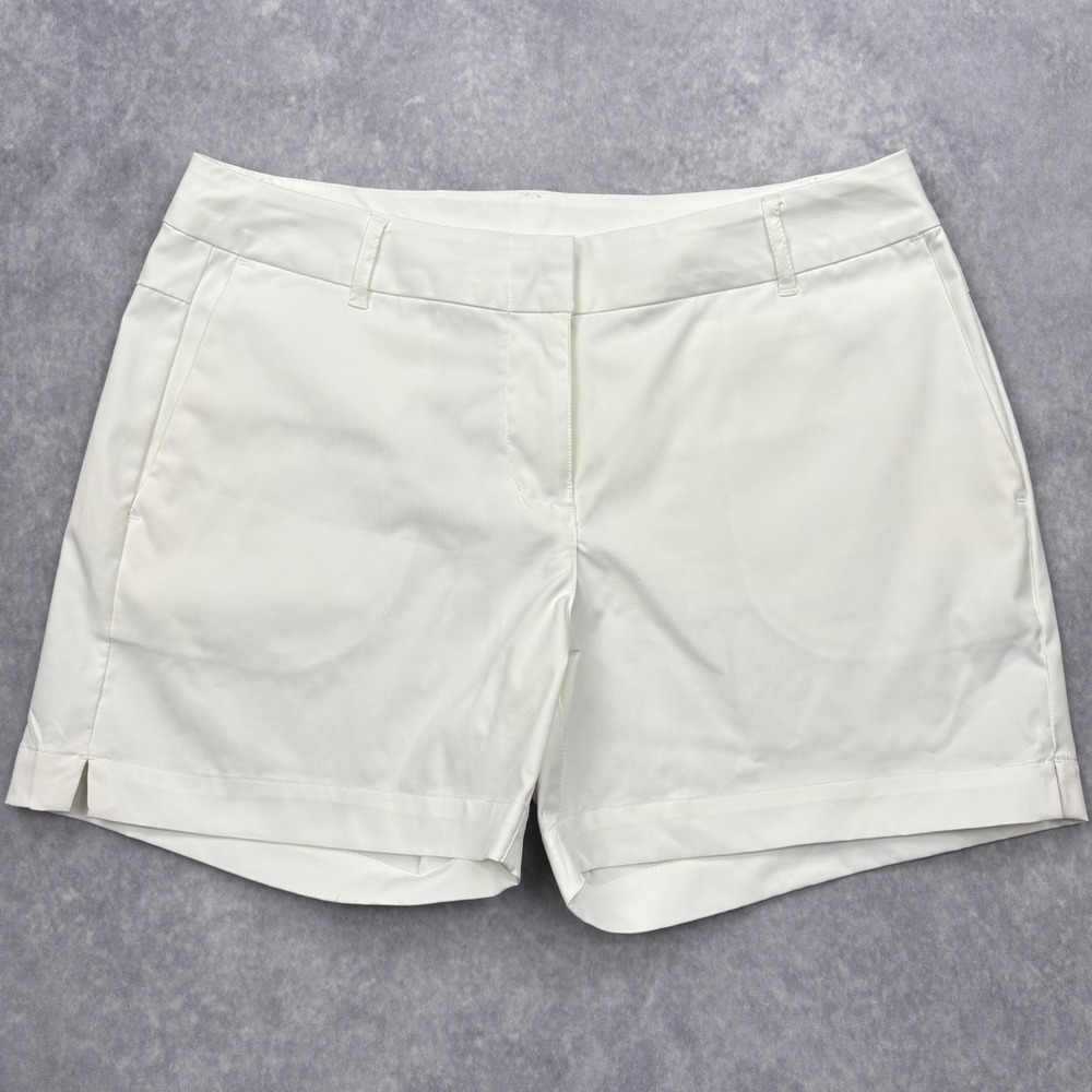 Three Sixty Six Golf Shorts Womens 6 White Stretch 5 Inseam Slash Pocket SN 1083